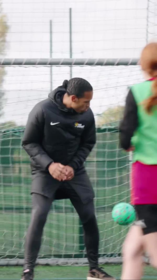 Game On: Van Dijk Joins Fun Football Team for Kids!