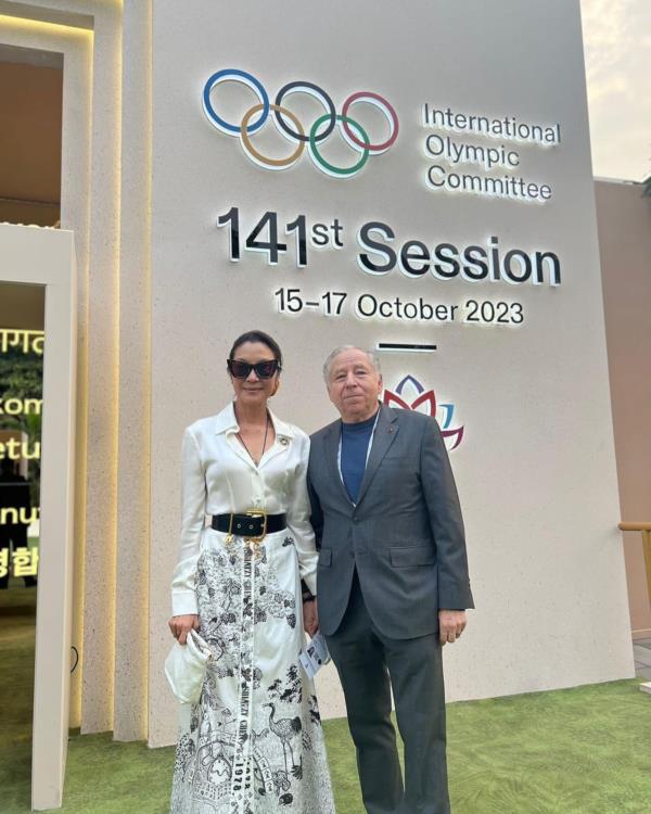 Michelle Yeoh at 141st IOC Session: Making New Friends in Mumbai