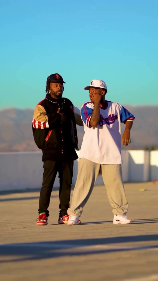 Chris Brown showcasing his dancing skills with joy and finesse