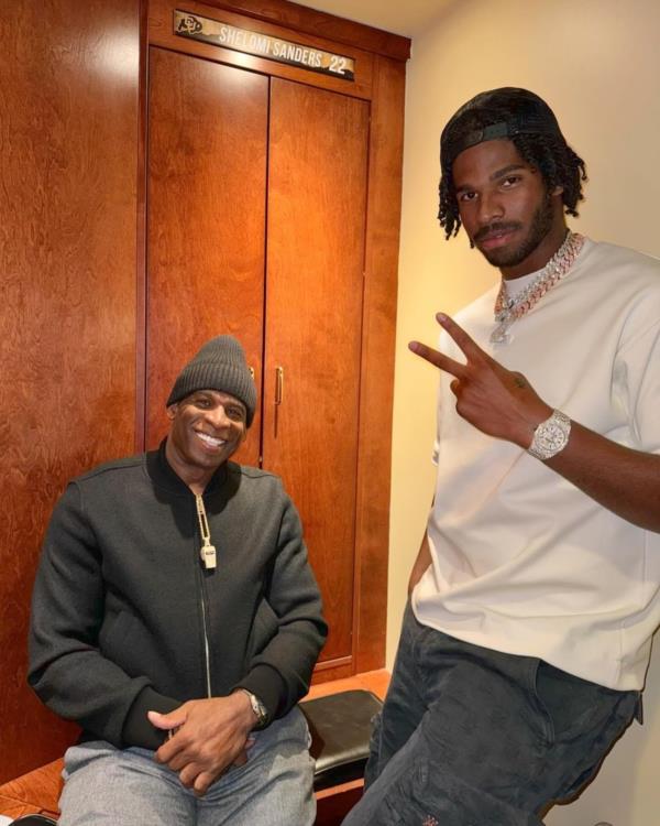 Deion Sanders Captivating the Camera with Striking Poses