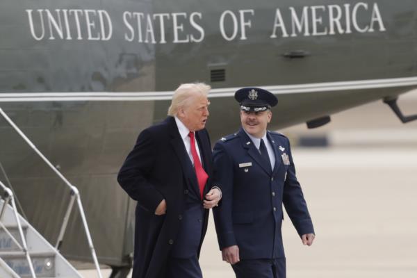 President Trump's Air Force One Lands At Joint Base Andrews